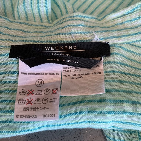 Weekend Max Mara linen striped button down - Picture 8 of 8